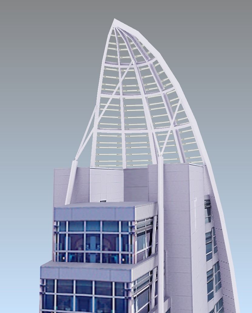 Exploration Tower lowpoly 3d model Low-poly 3D model_3