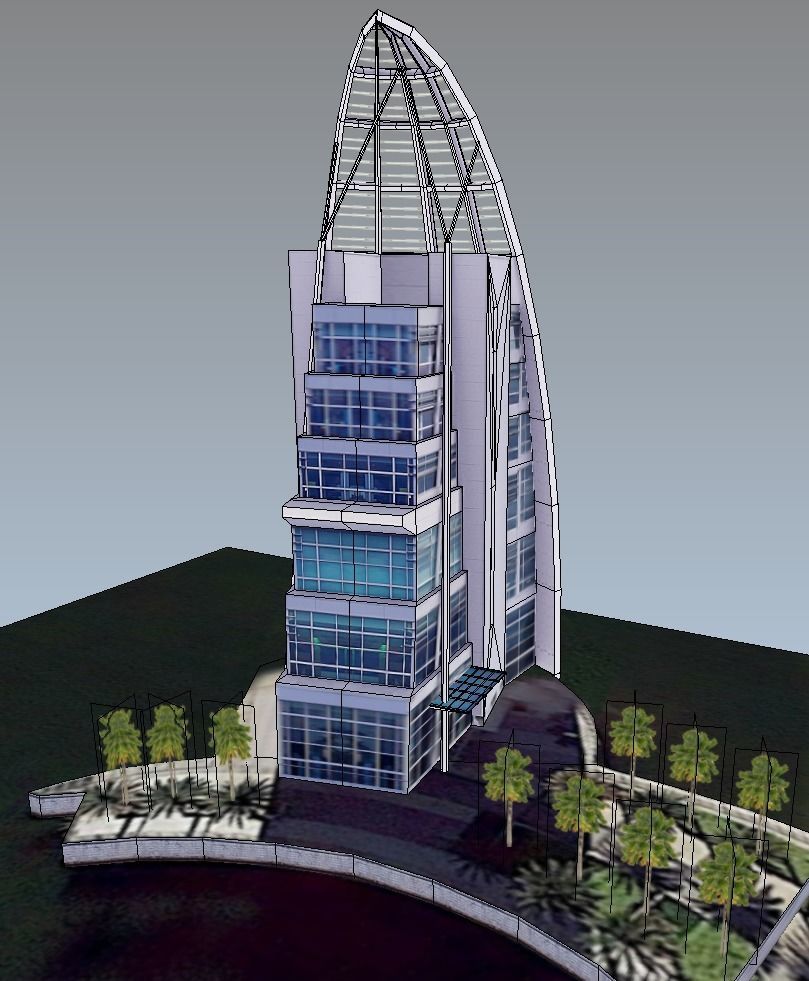 Exploration Tower lowpoly 3d model Low-poly 3D model_4