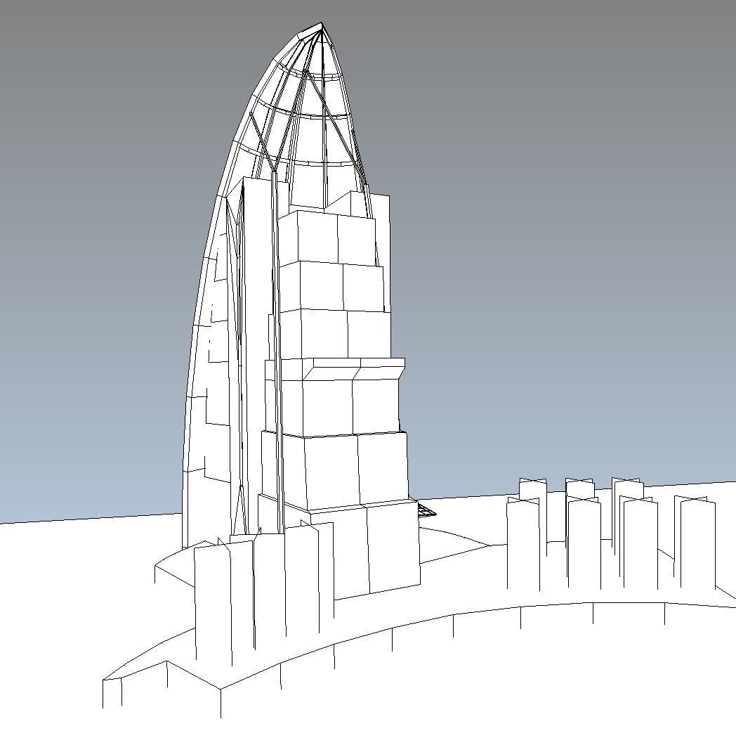 Exploration Tower lowpoly 3d model Low-poly 3D model_5