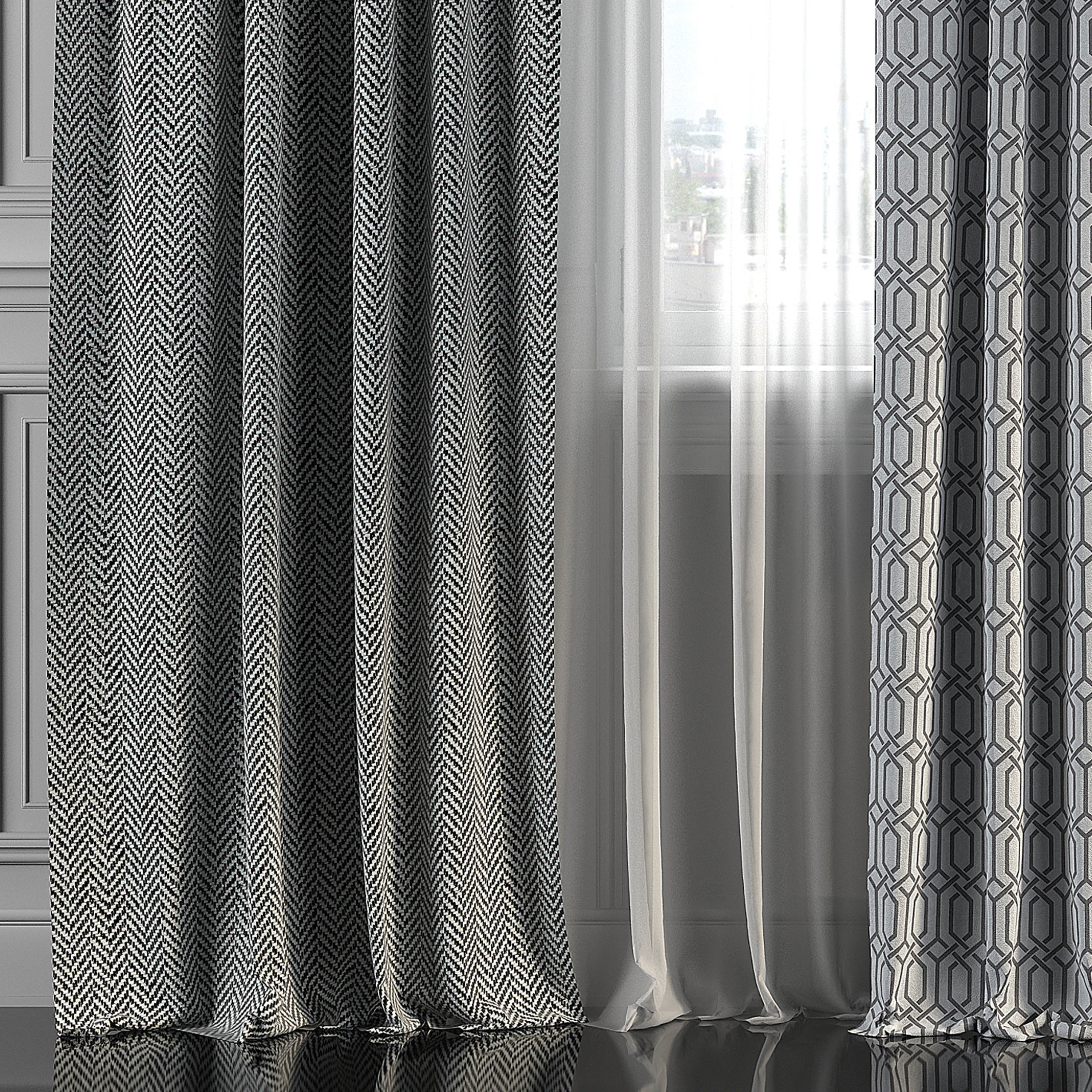 Curtain Set 282 3D model_2
