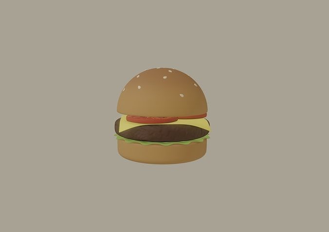 Burger 3D model 4