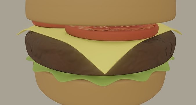 Burger 3D model 7