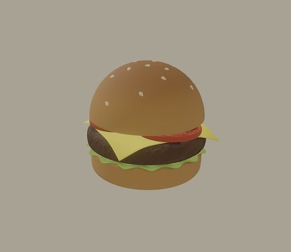 Burger 3D model 5