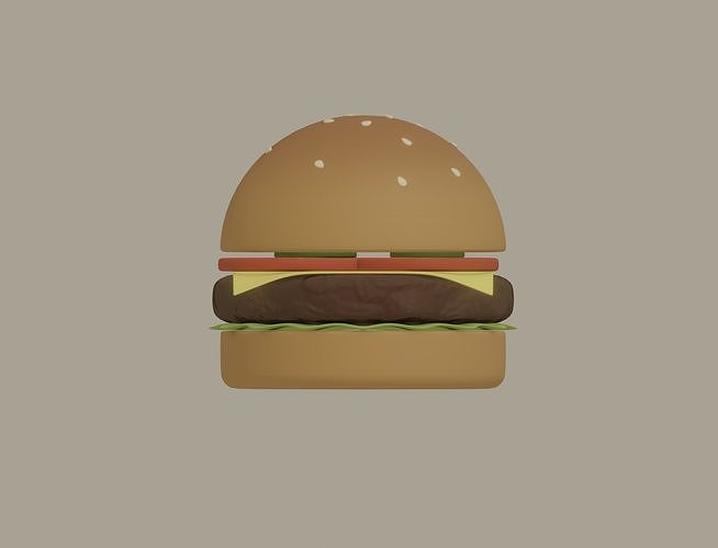 Burger 3D model 2