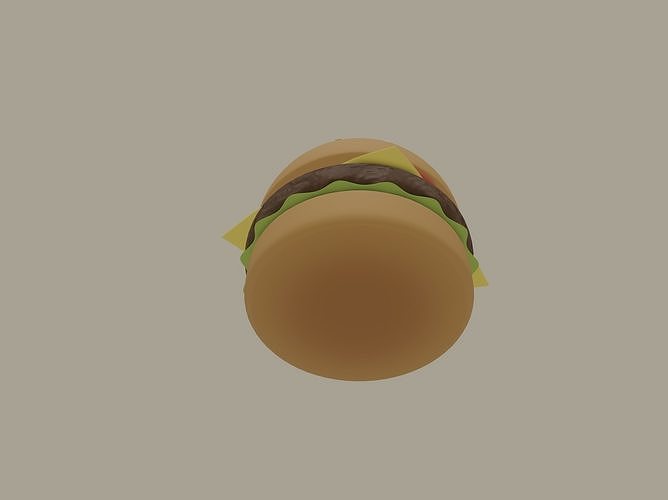 Burger 3D model 6