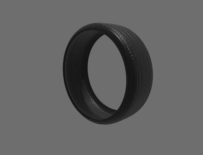 Tire part Low-poly 3D model