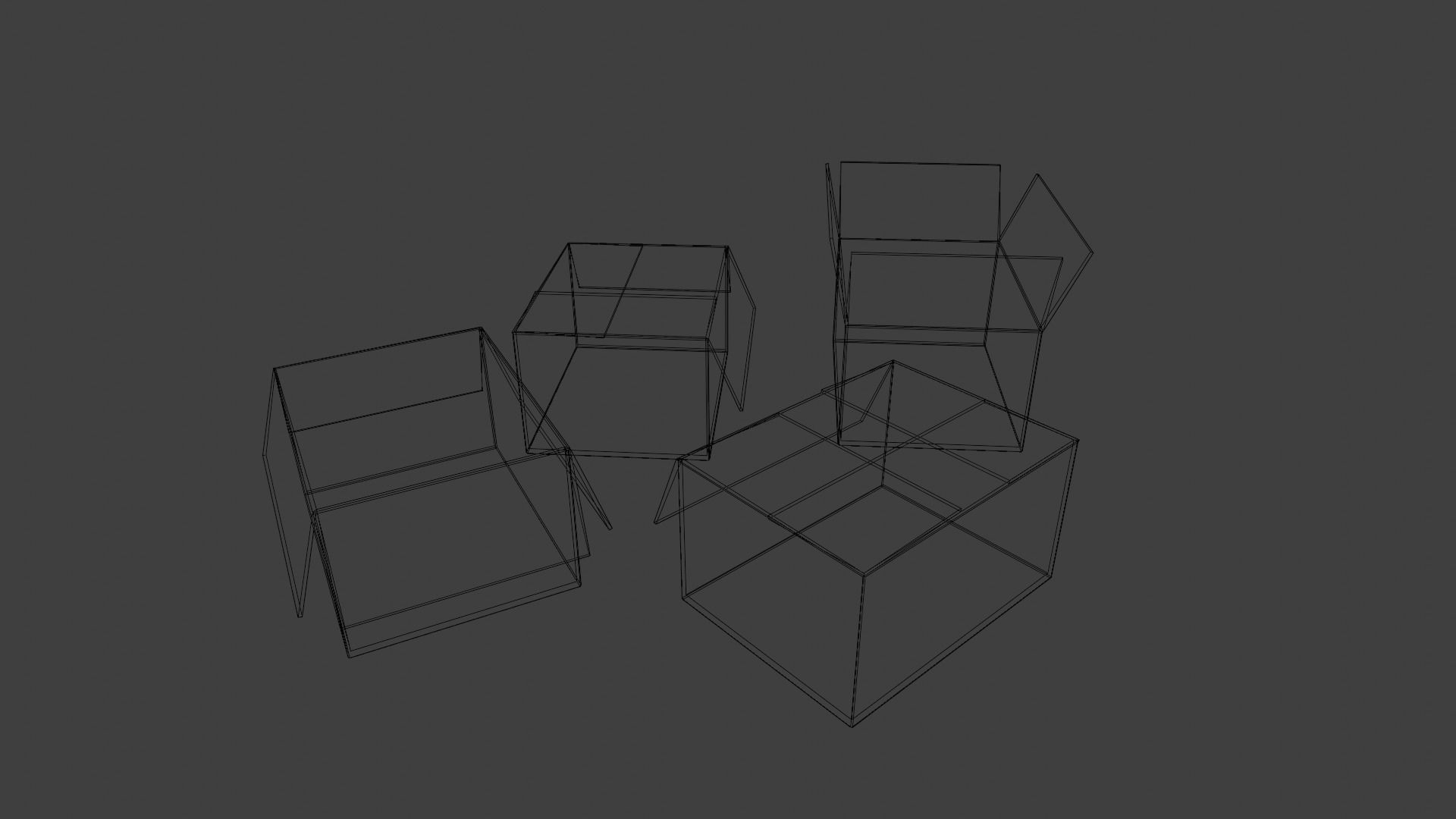 Cardboard boxs 3D model_7