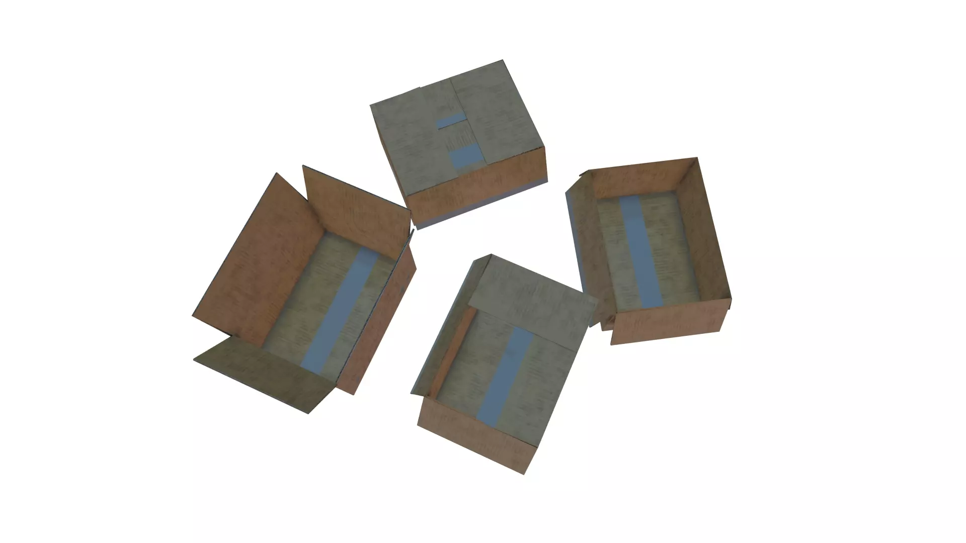 Cardboard boxs 3D model_0