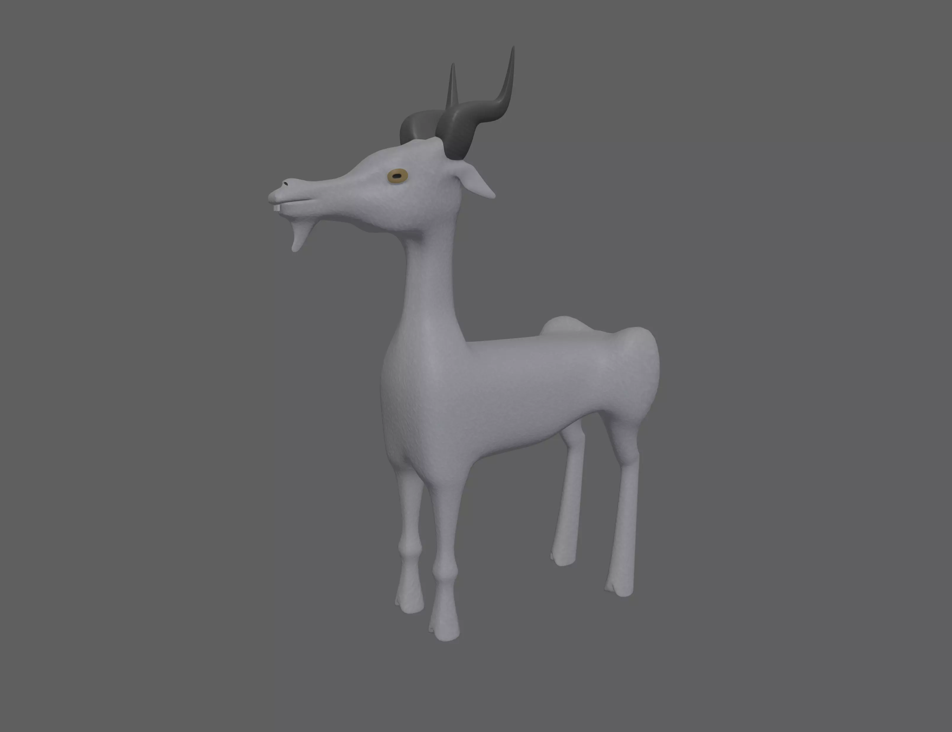 Goat toon 3D model_0