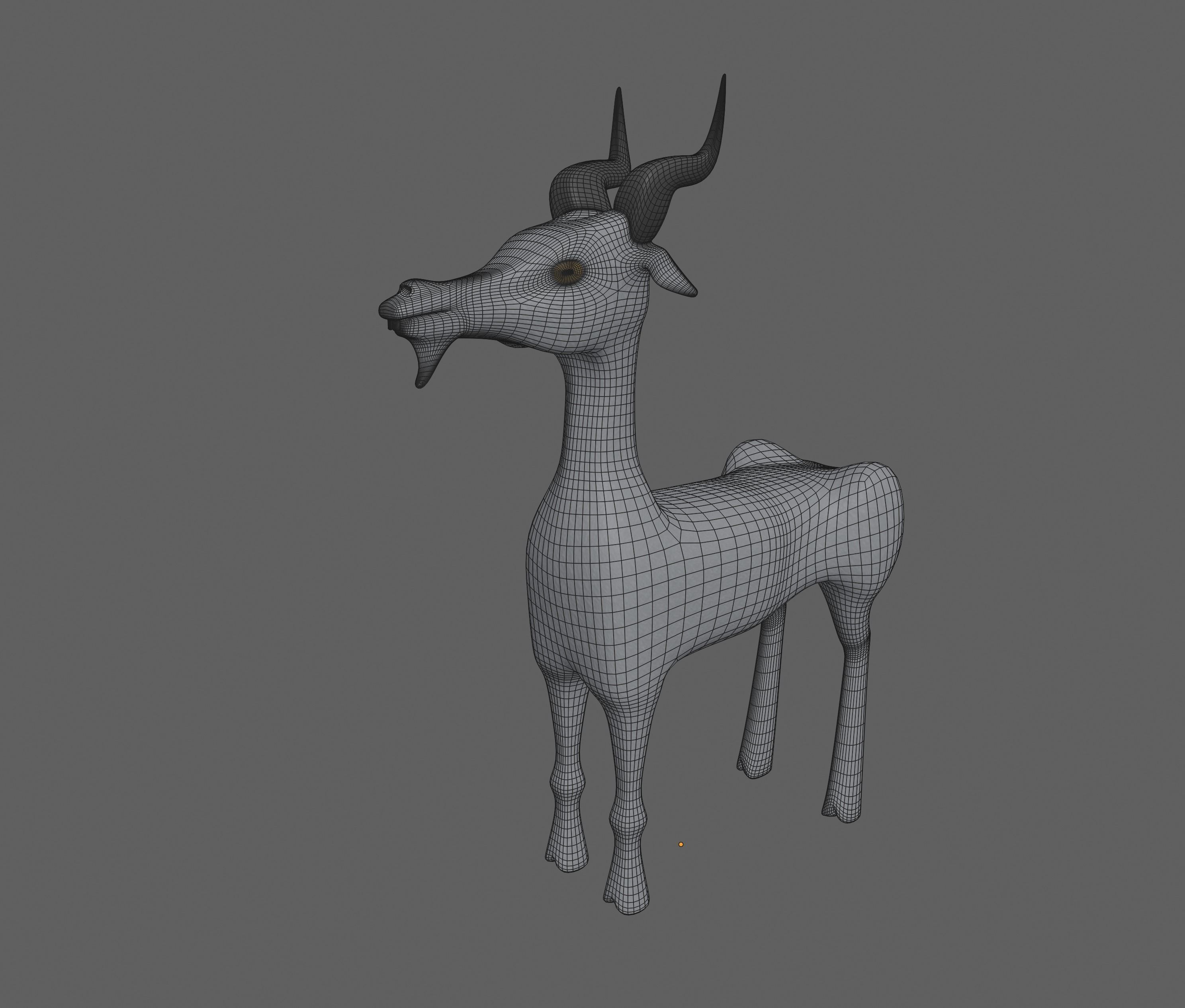 Goat toon 3D model_11