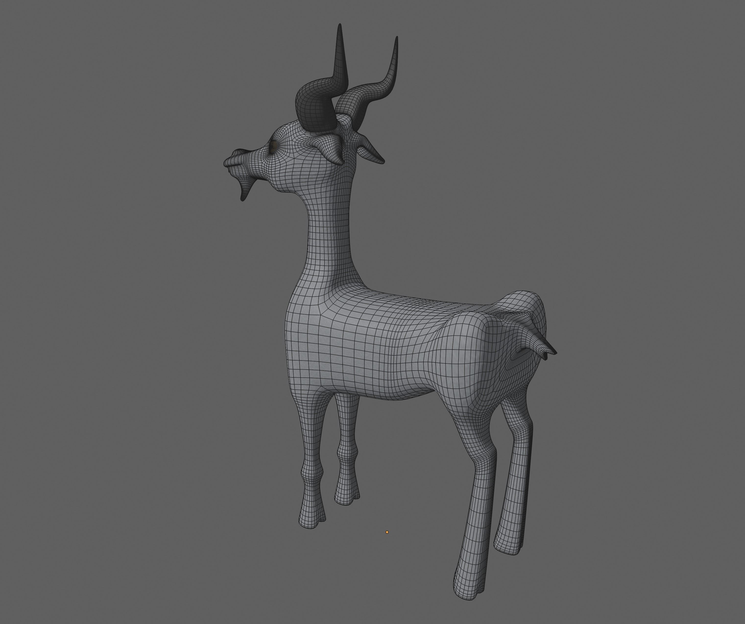 Goat toon 3D model_12
