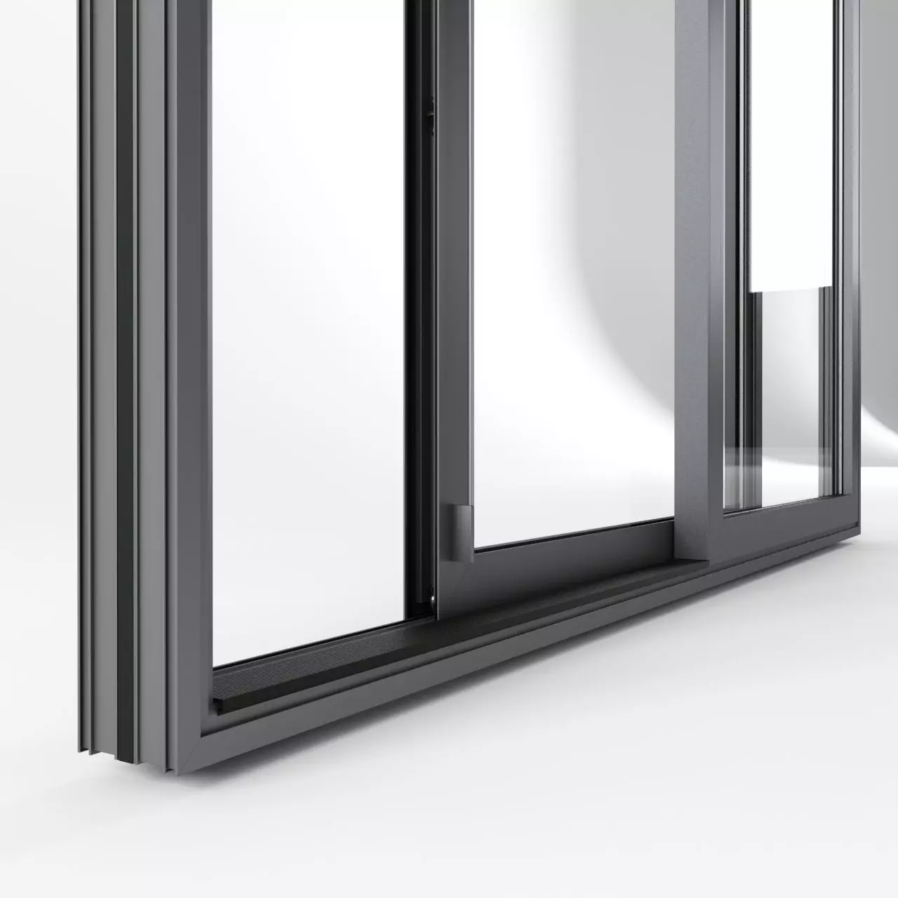 Door glass with drain Free 3D model_0