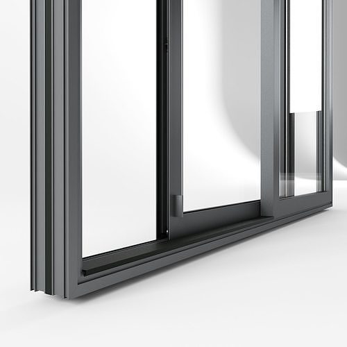 Door glass with drain Free 3D model