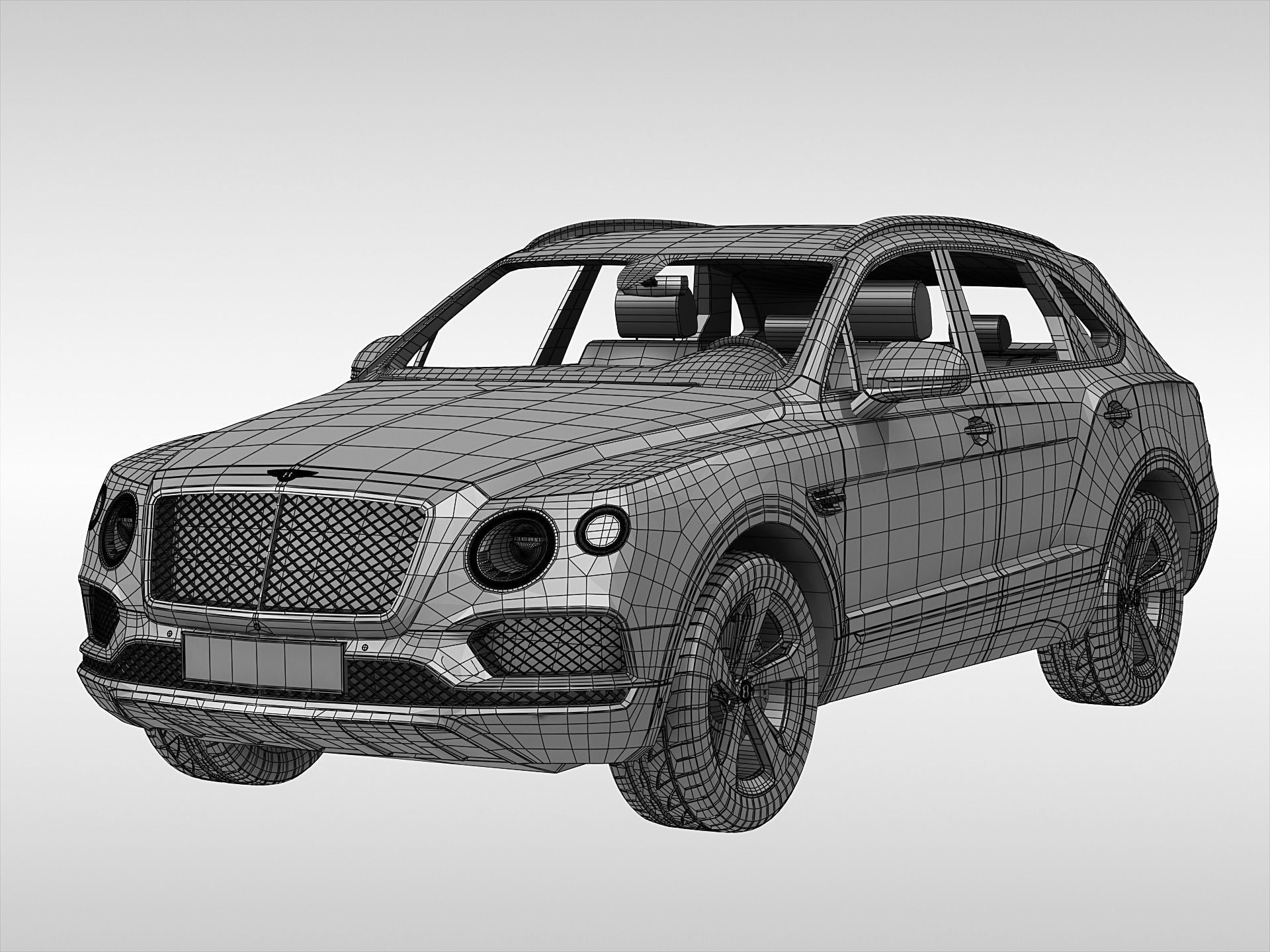 Bentley Bentayga 2017 3D model_11