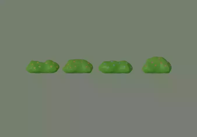 Toon Bush 3D model