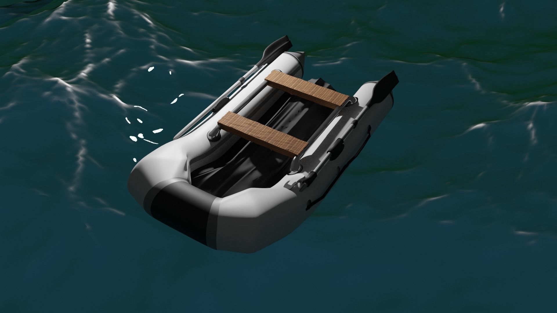 3D model Inflatable boat ocean boat sea VR / AR / lowpoly CGTrader