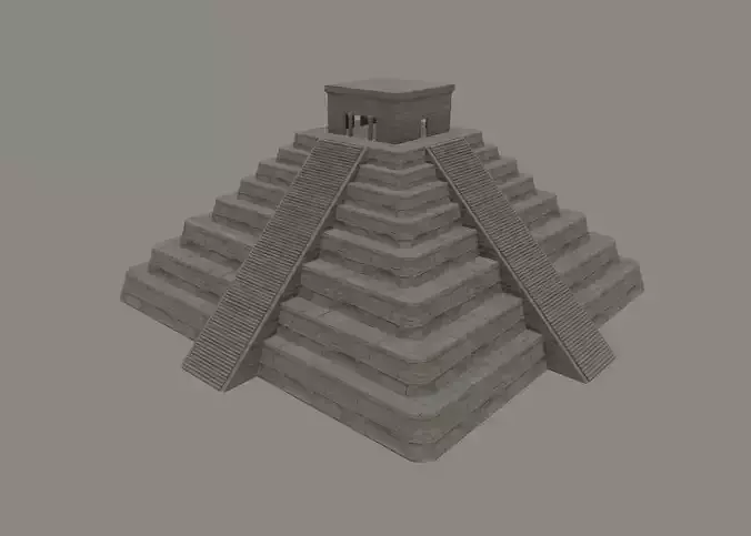 Mayan Temple Low-poly 3D model