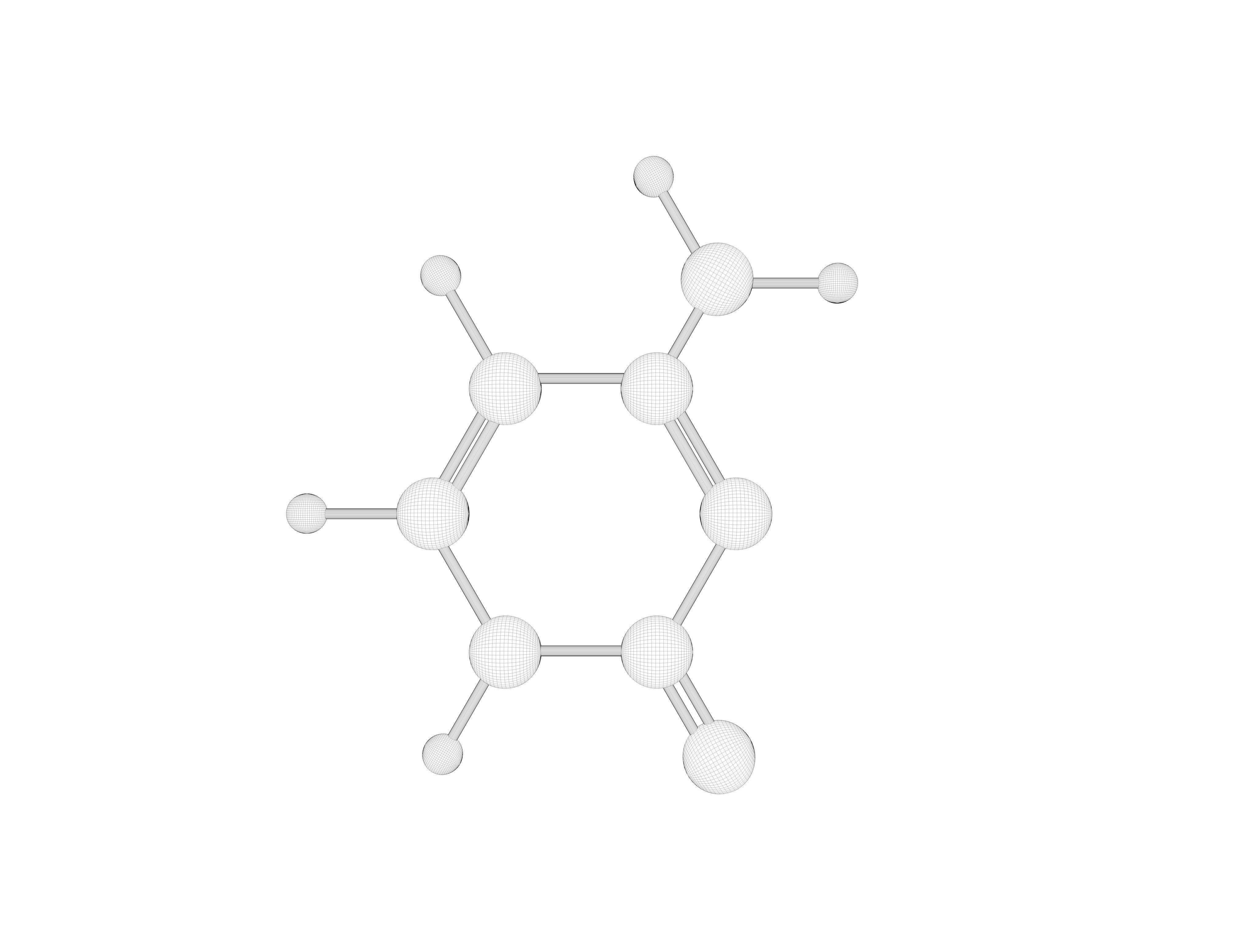 Cytosine ball and stick model 3D model_5