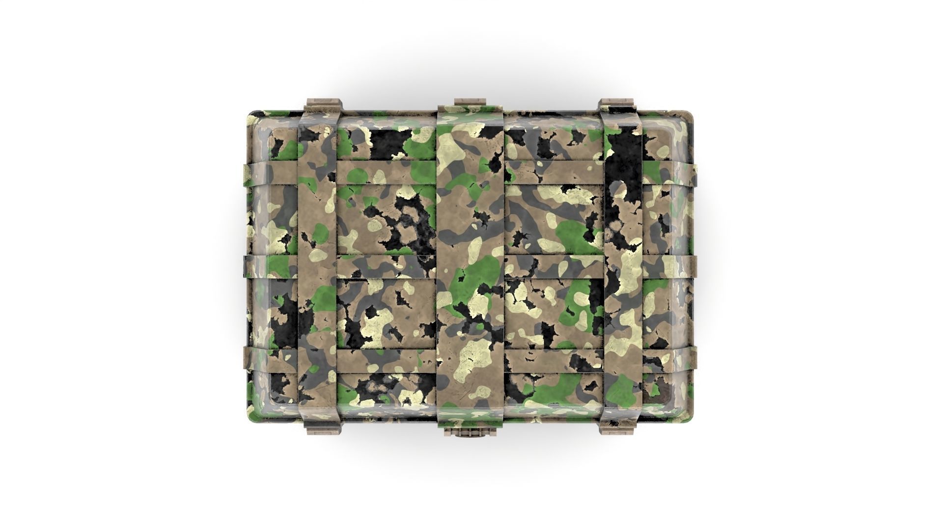 Khaki Military Case Low-poly 3D model_4