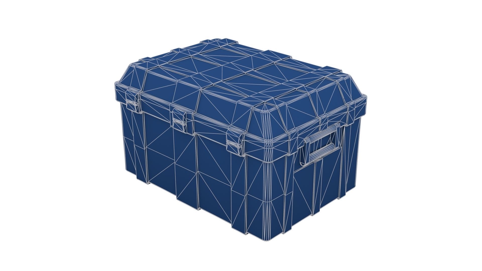 Khaki Military Case Low-poly 3D model_23