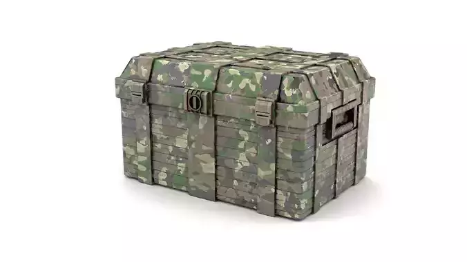 Khaki Military Case Low-poly 3D model