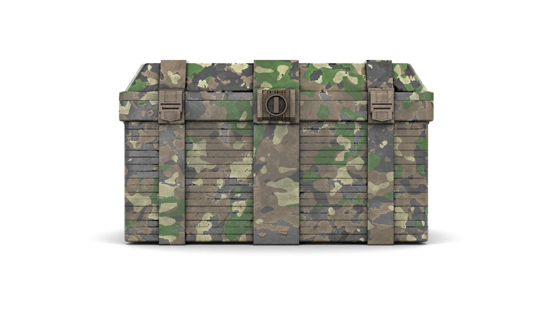 Khaki Military Case Low-poly 3D model_7