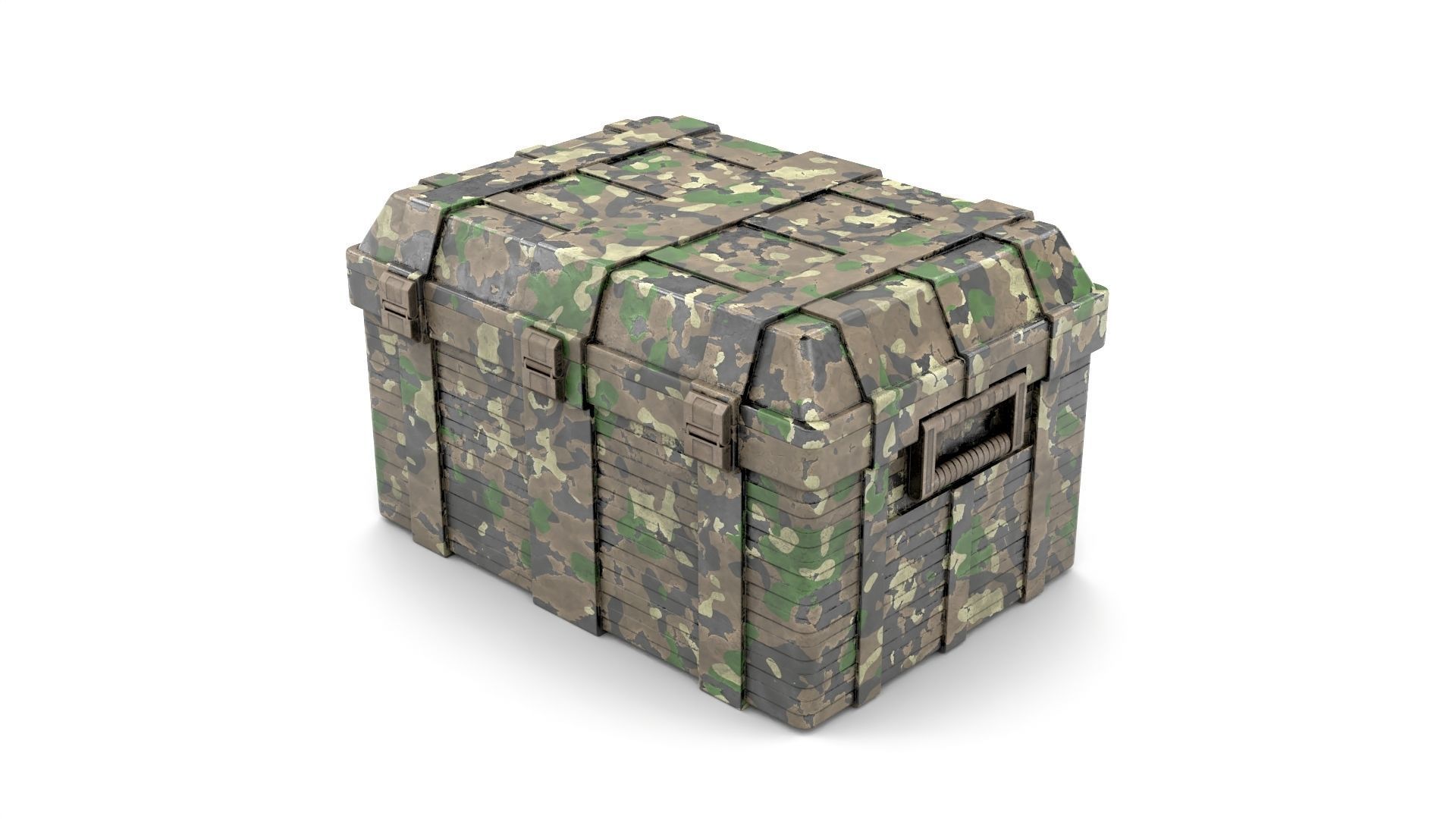 Khaki Military Case Low-poly 3D model_3
