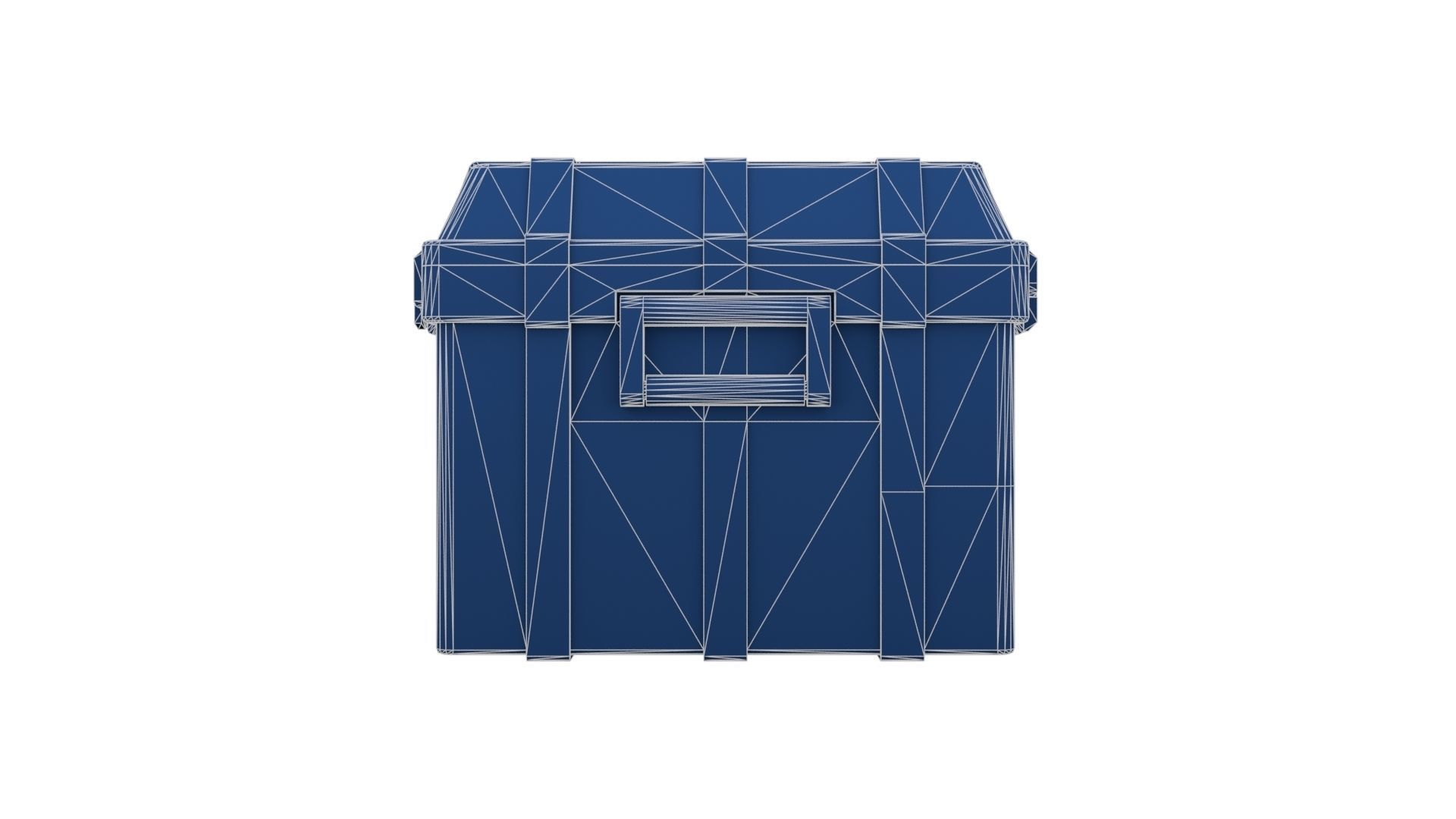 Khaki Military Case Low-poly 3D model_25