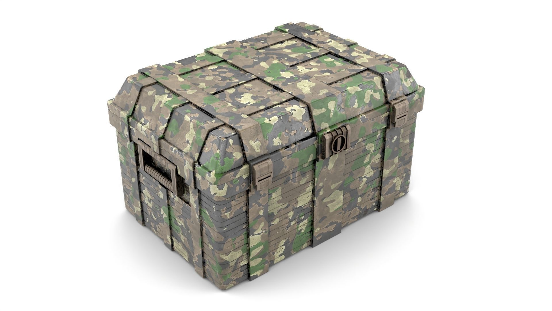 Khaki Military Case Low-poly 3D model_2
