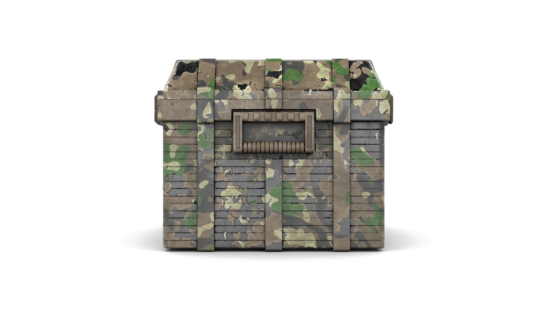 Khaki Military Case Low-poly 3D model_6