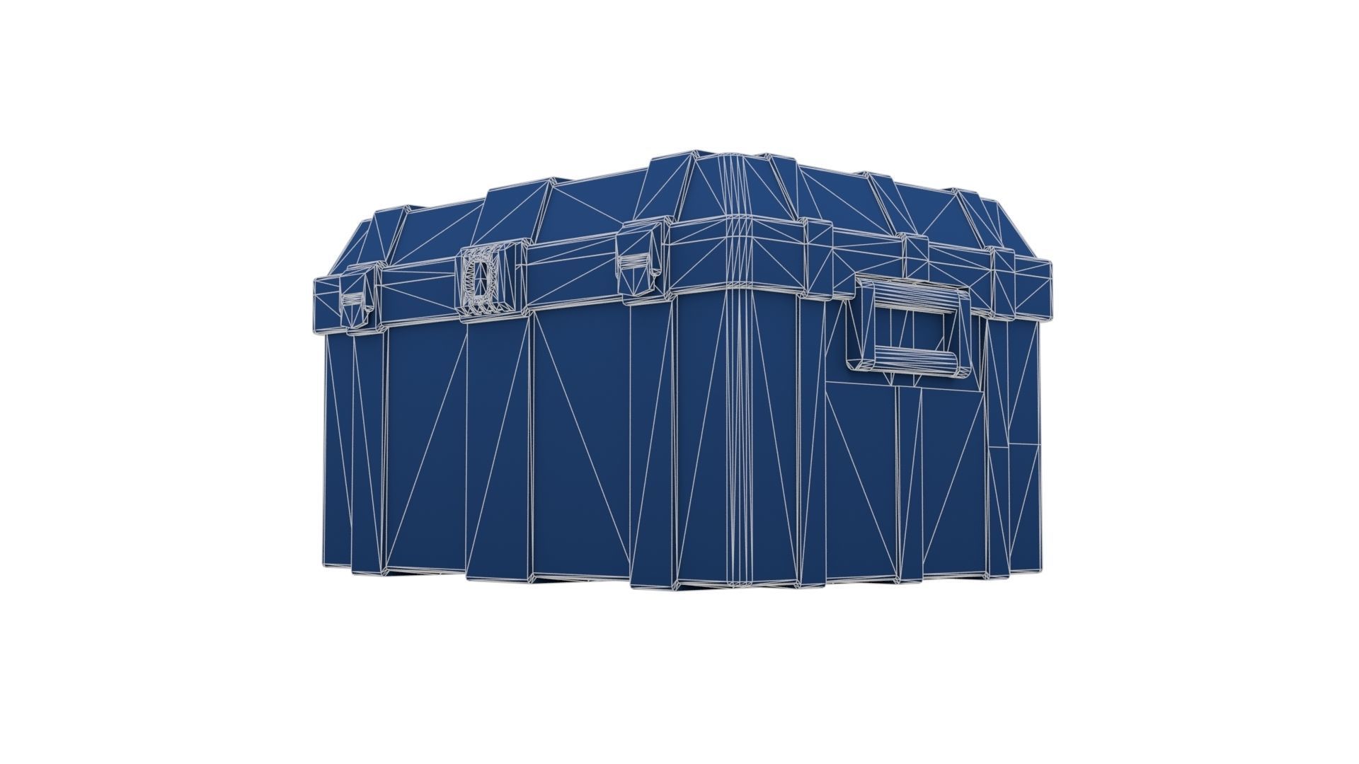 Khaki Military Case Low-poly 3D model_29