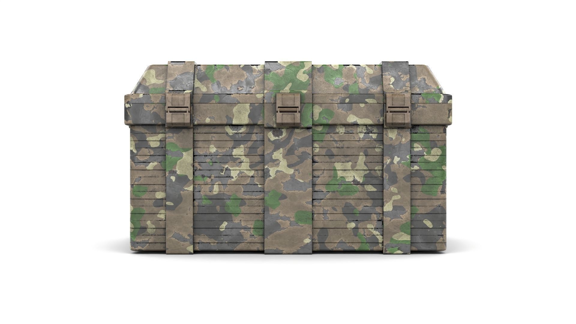 Khaki Military Case Low-poly 3D model_8