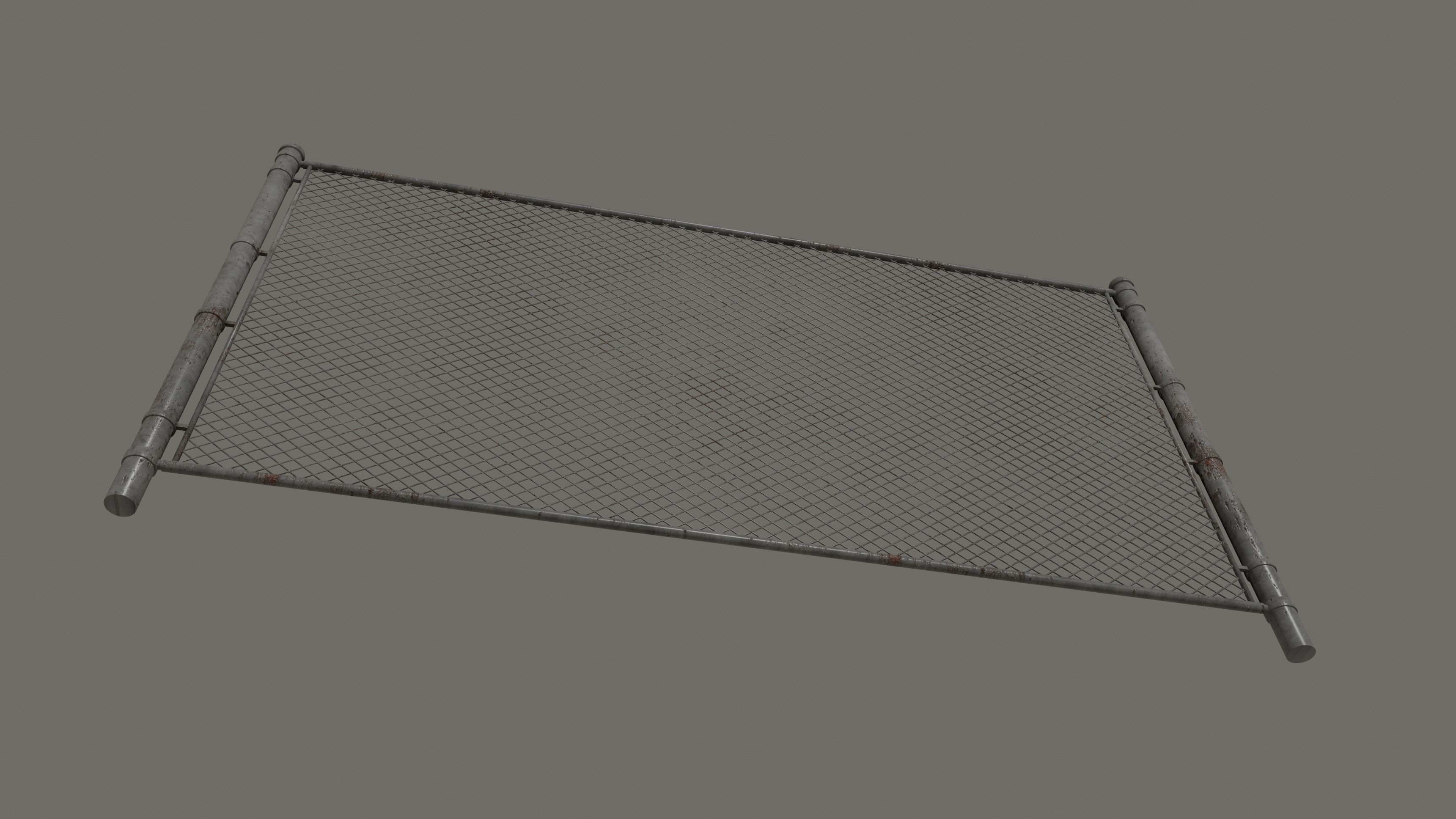 Chain Link Fence 3D model_4