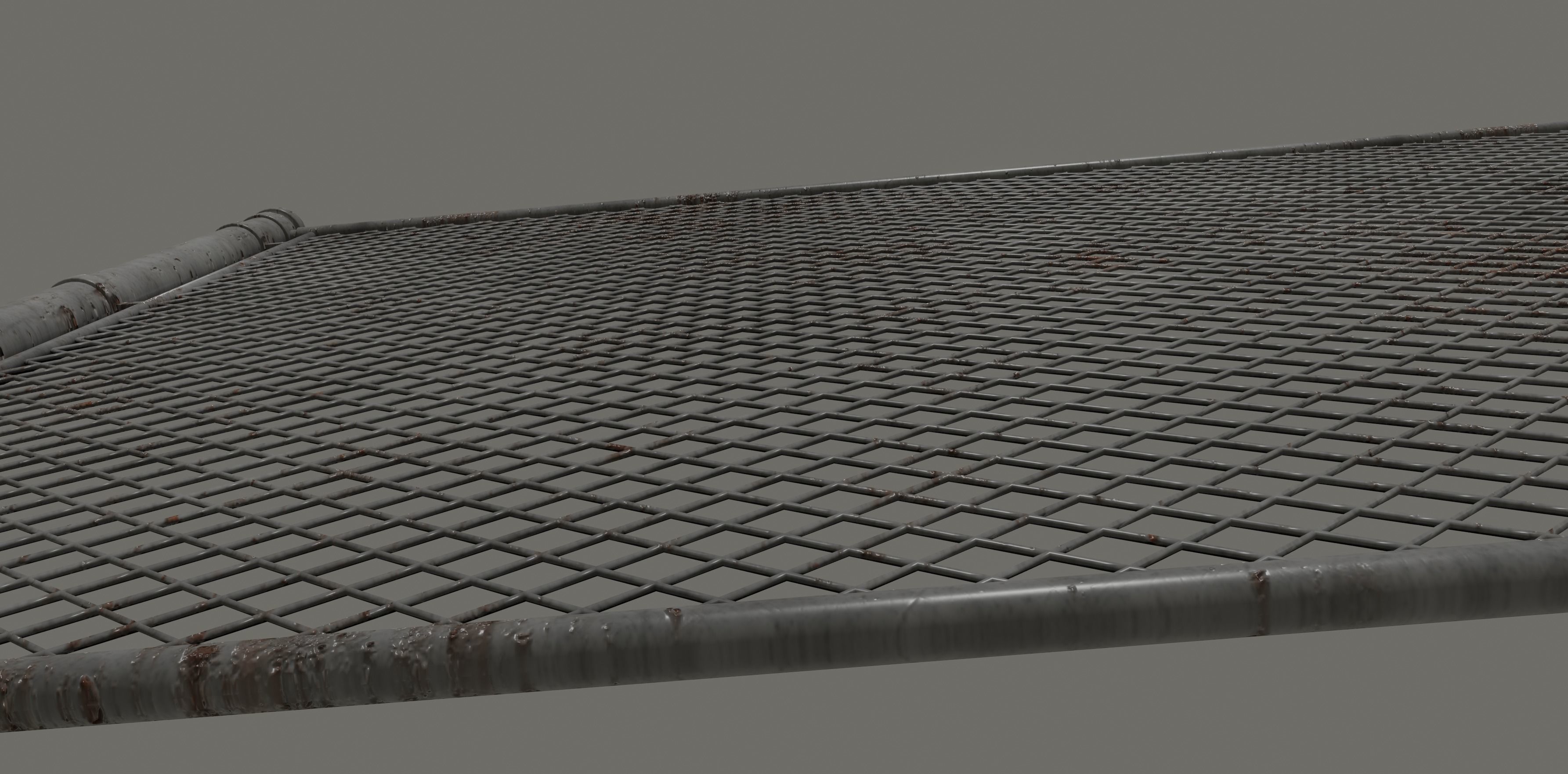 Chain Link Fence 3D model_12