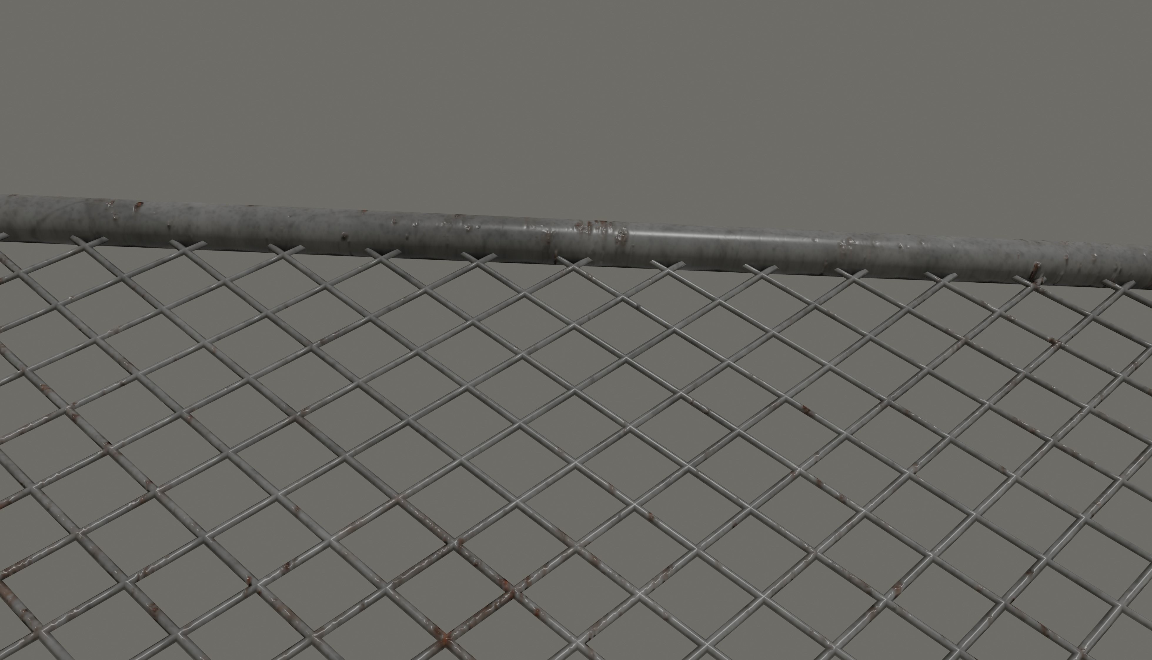 Chain Link Fence 3D model_9