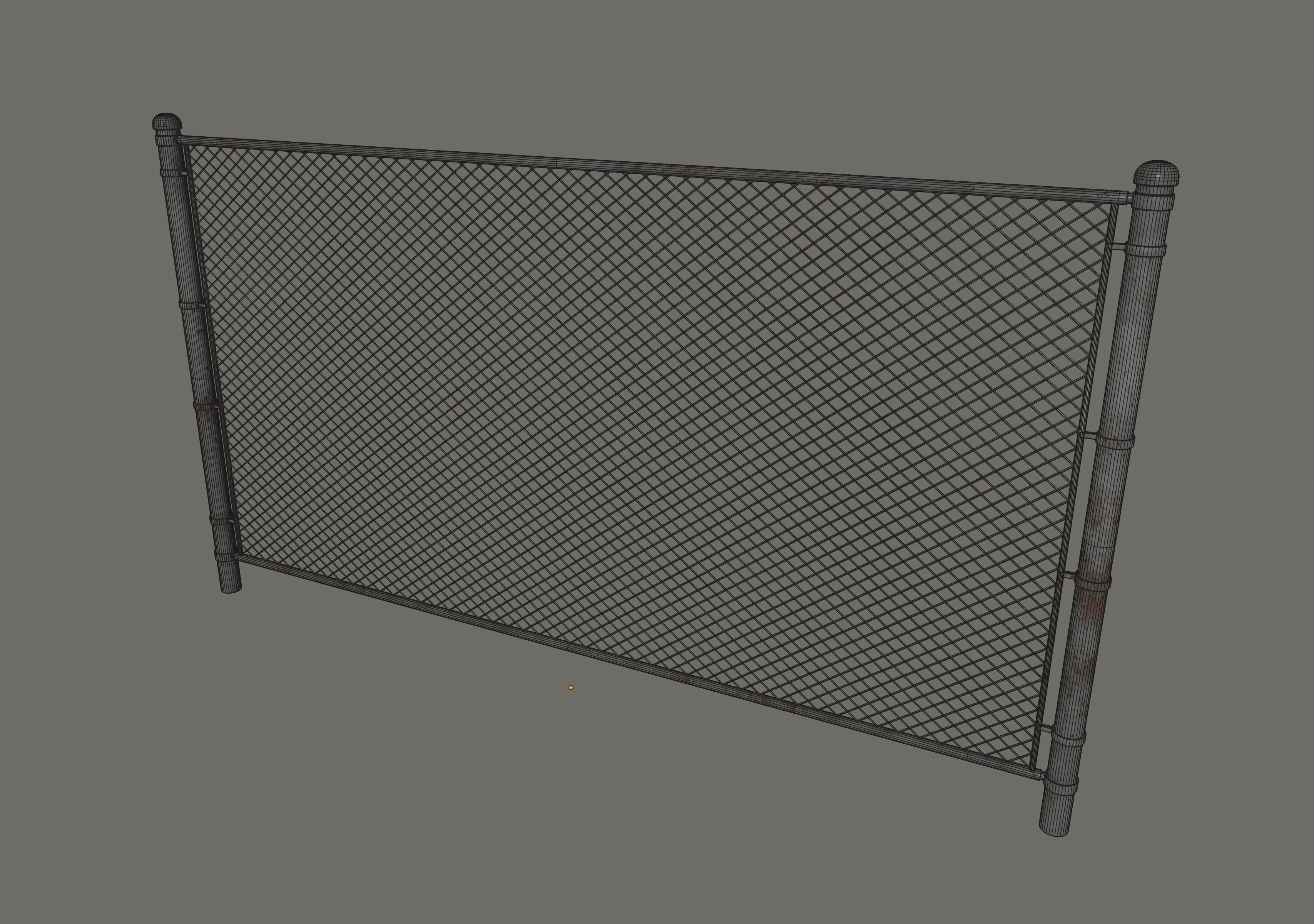 Chain Link Fence 3D model_13