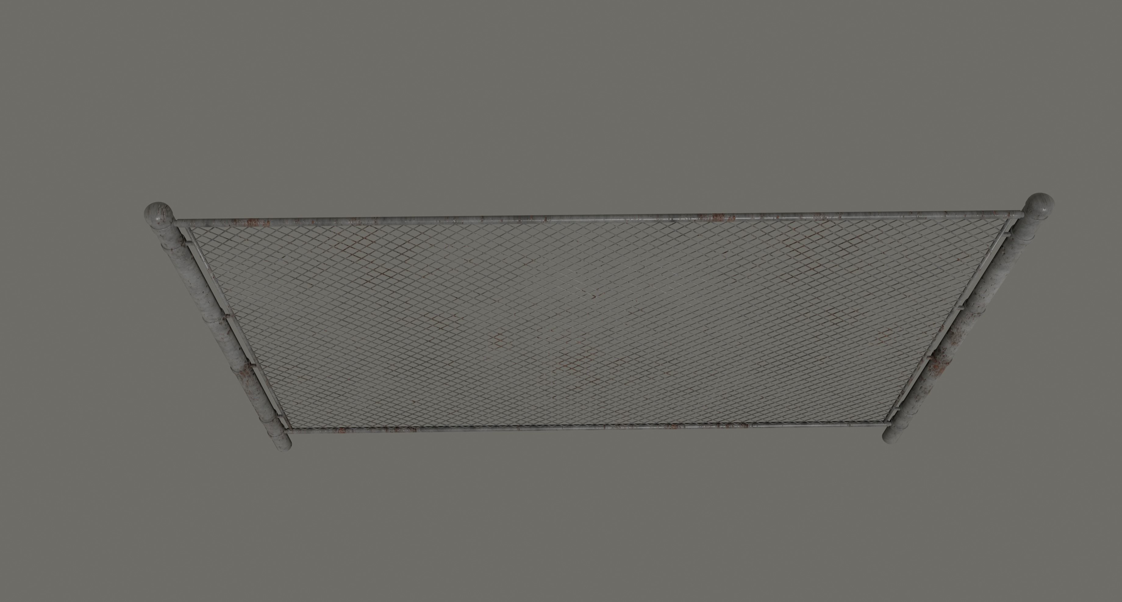 Chain Link Fence 3D model_3