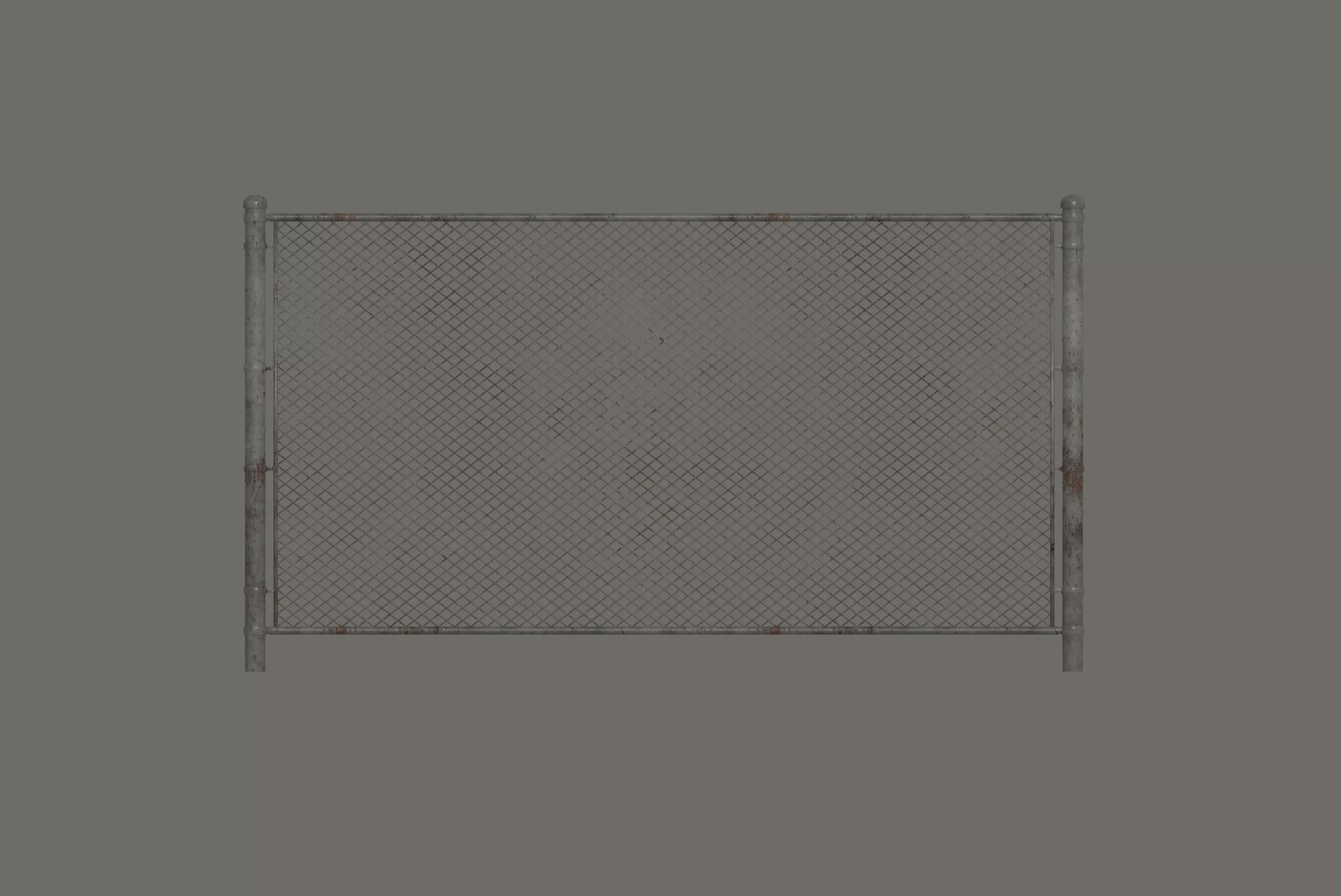 Chain Link Fence 3D model_0