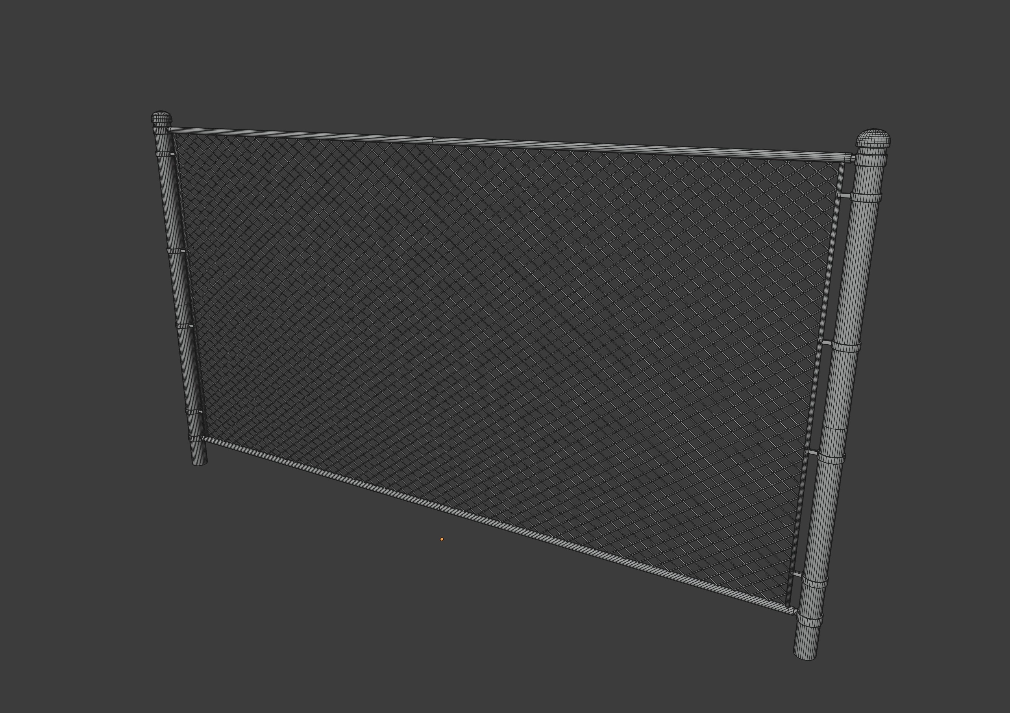Chain Link Fence 3D model_14