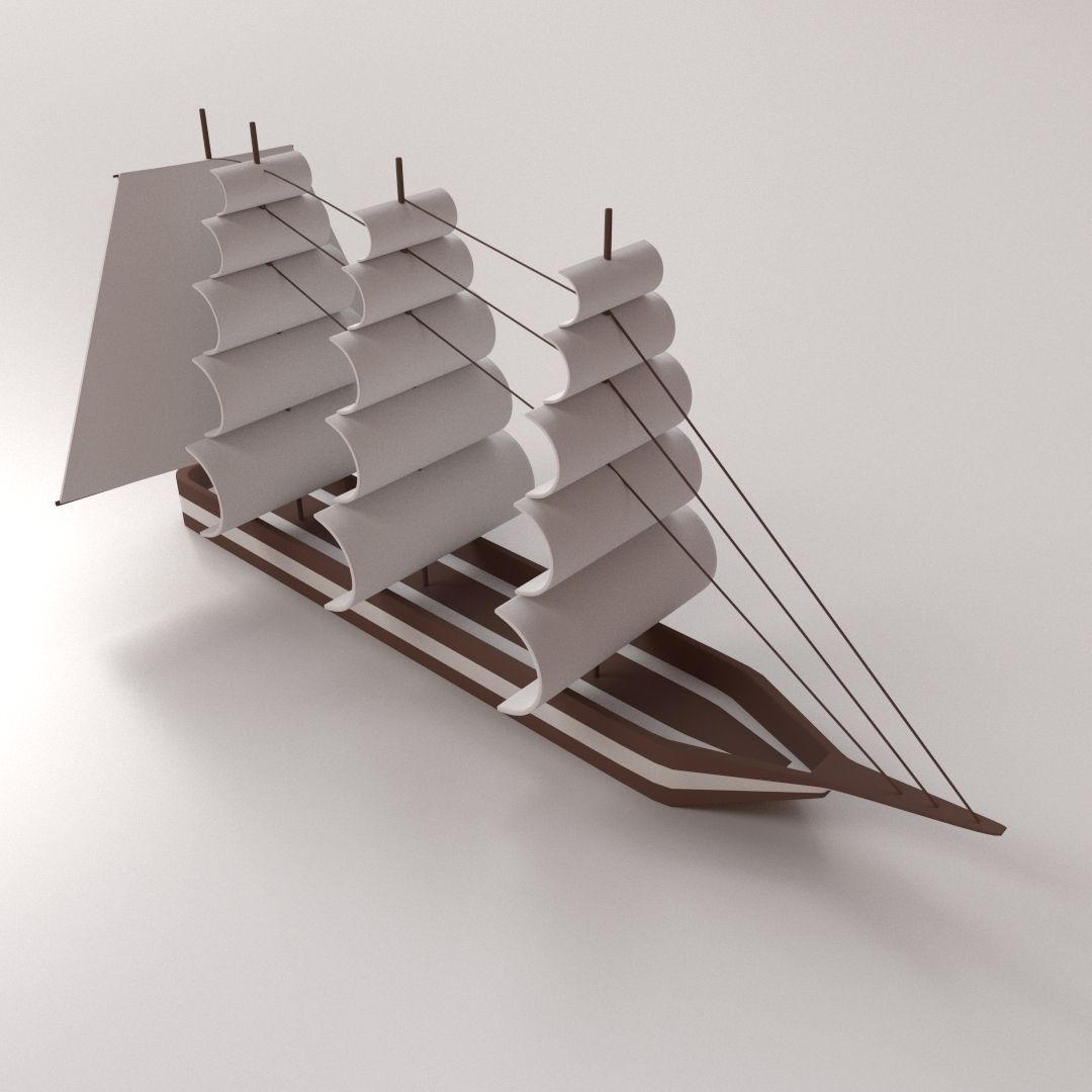 Miniature Ship 3D model_1