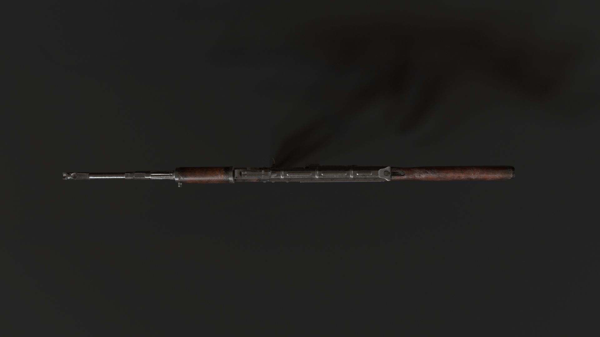 AKM 47 Mid poly 3D model 3D model_3