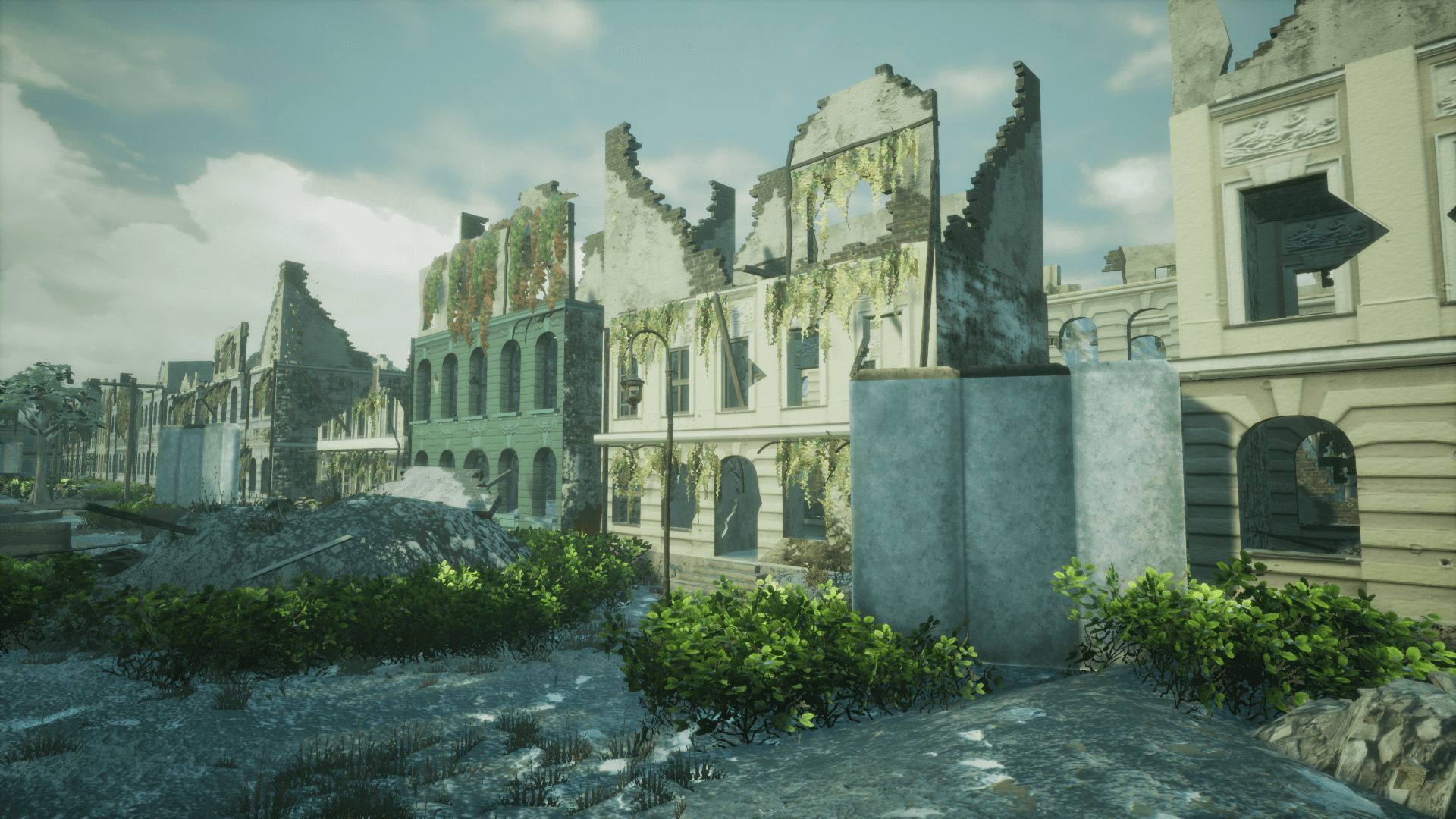 Ruined City Unreal Engine  Low-poly 3D model_7