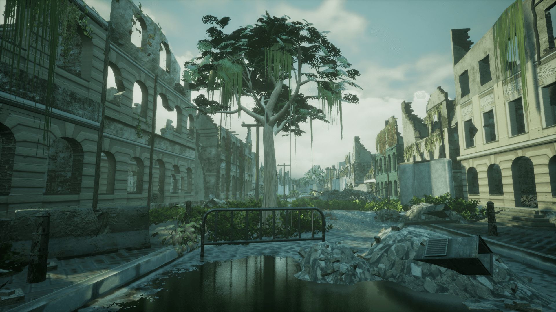 Ruined City Unreal Engine  Low-poly 3D model_2