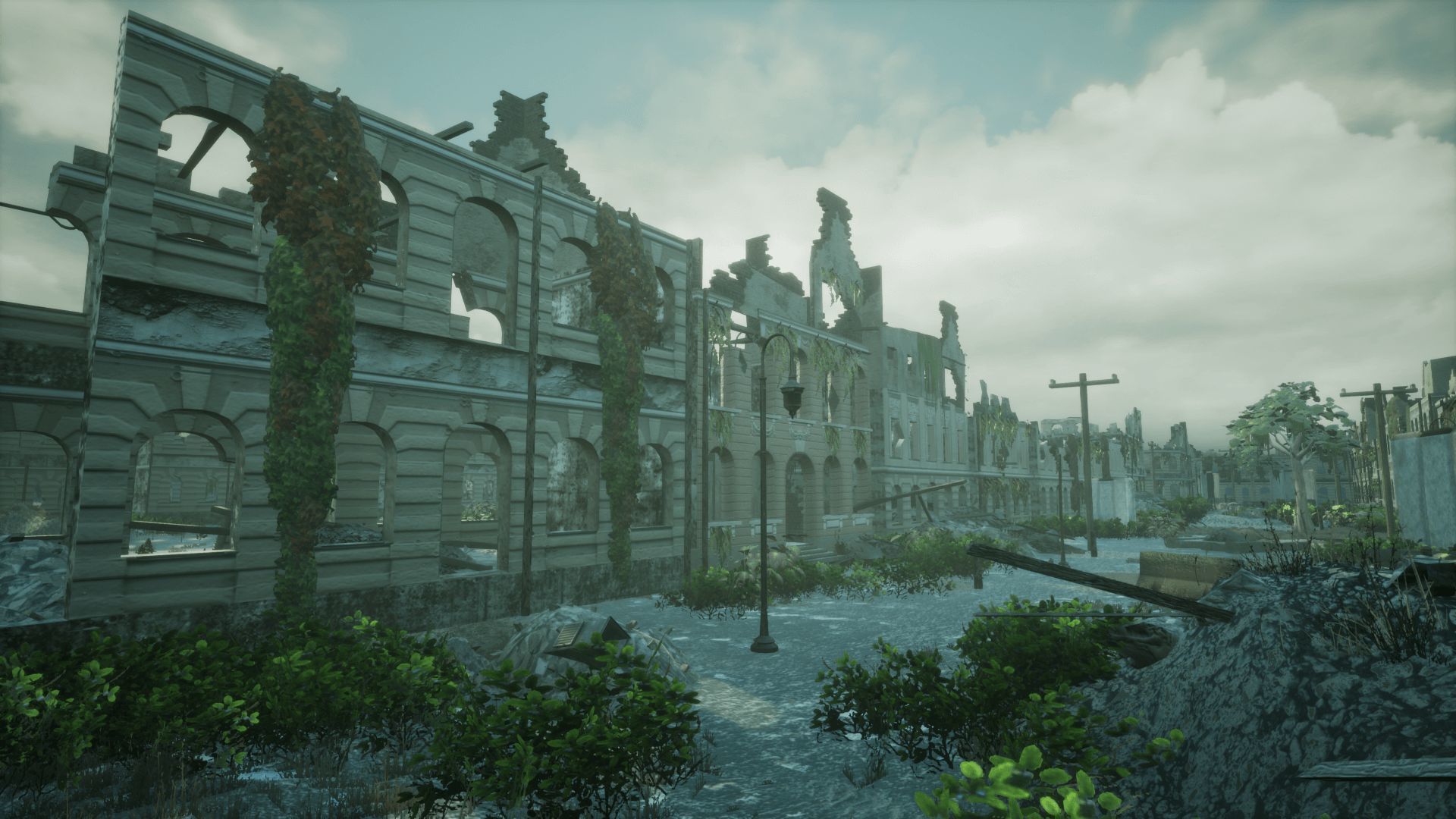 Ruined City Unreal Engine  Low-poly 3D model_10