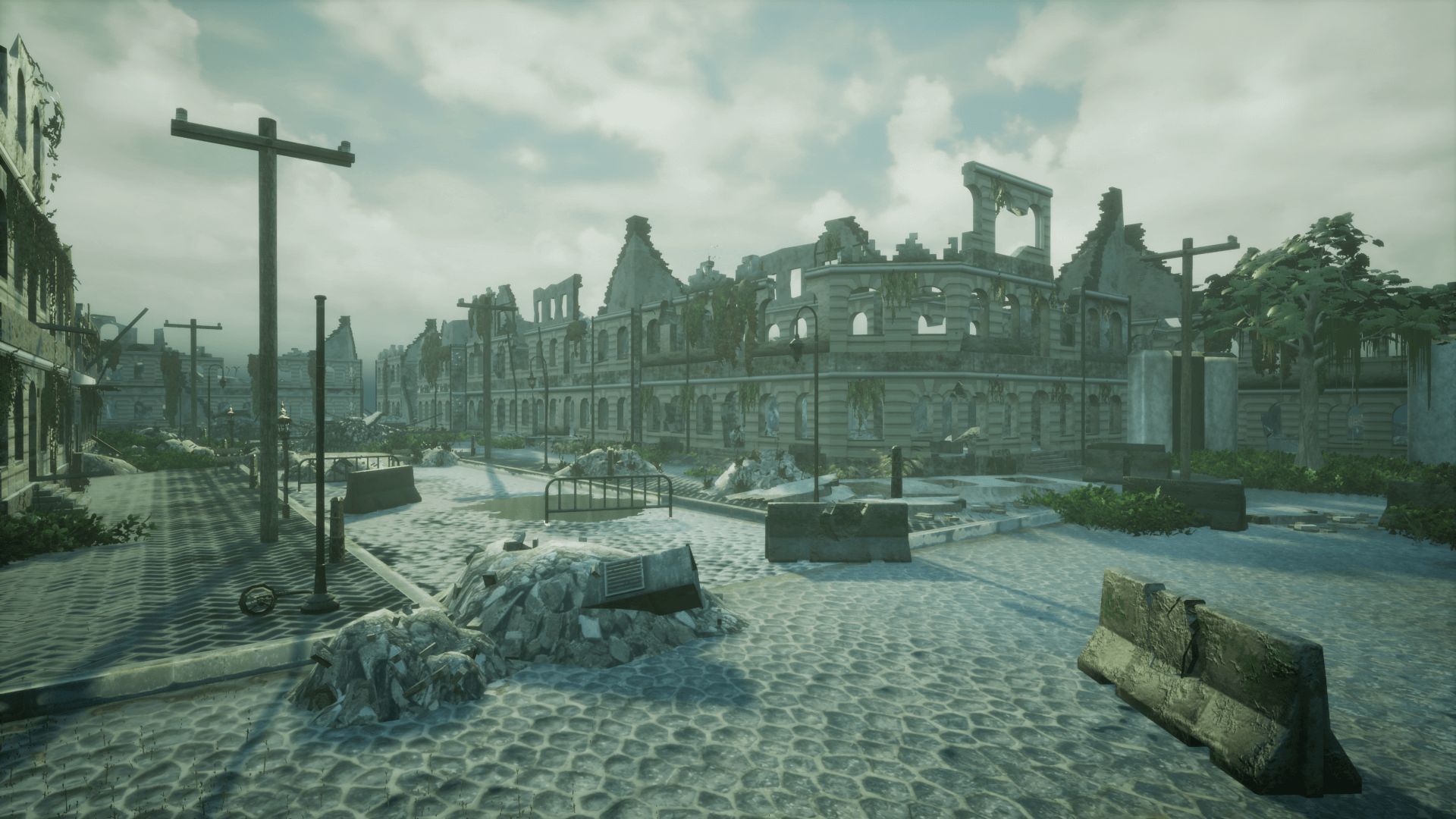 Ruined City Unreal Engine  Low-poly 3D model_12
