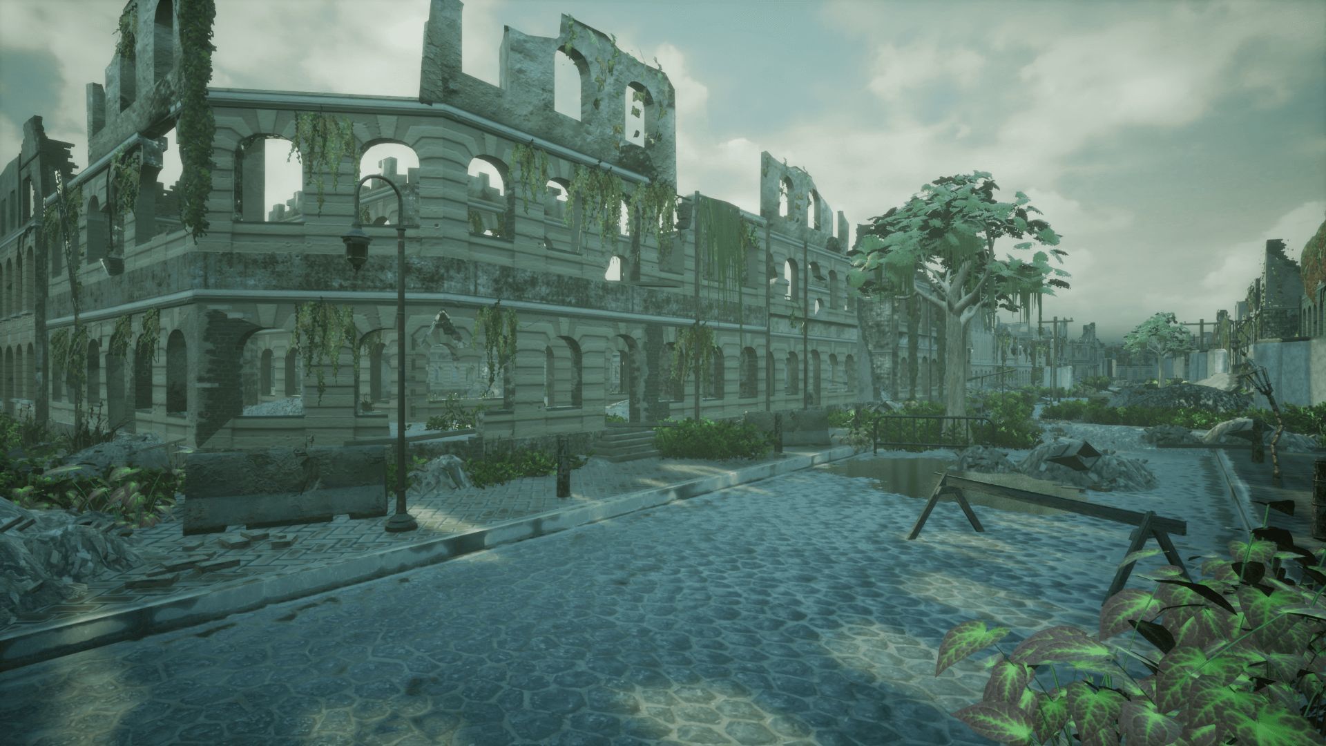 Ruined City Unreal Engine  Low-poly 3D model_6