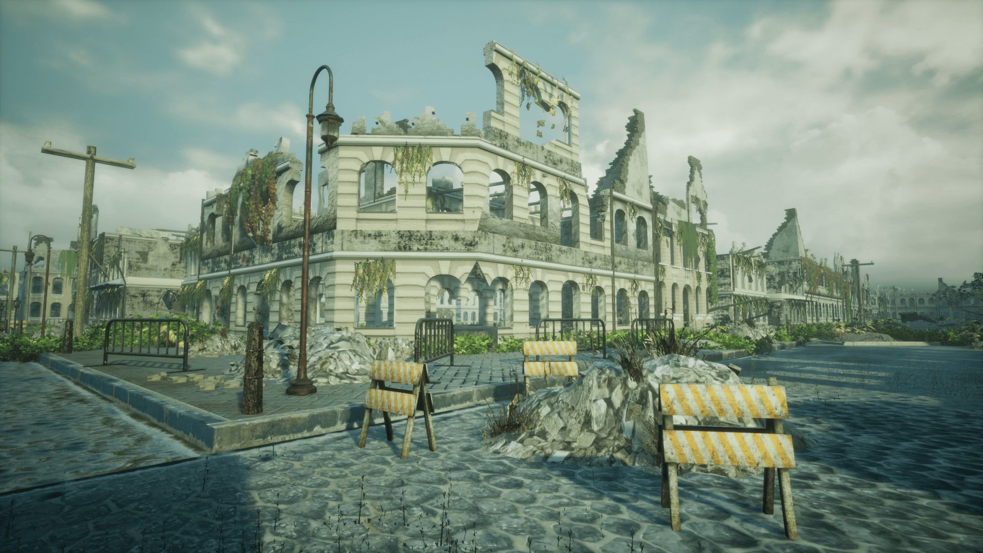 Ruined City Unreal Engine  Low-poly 3D model_5