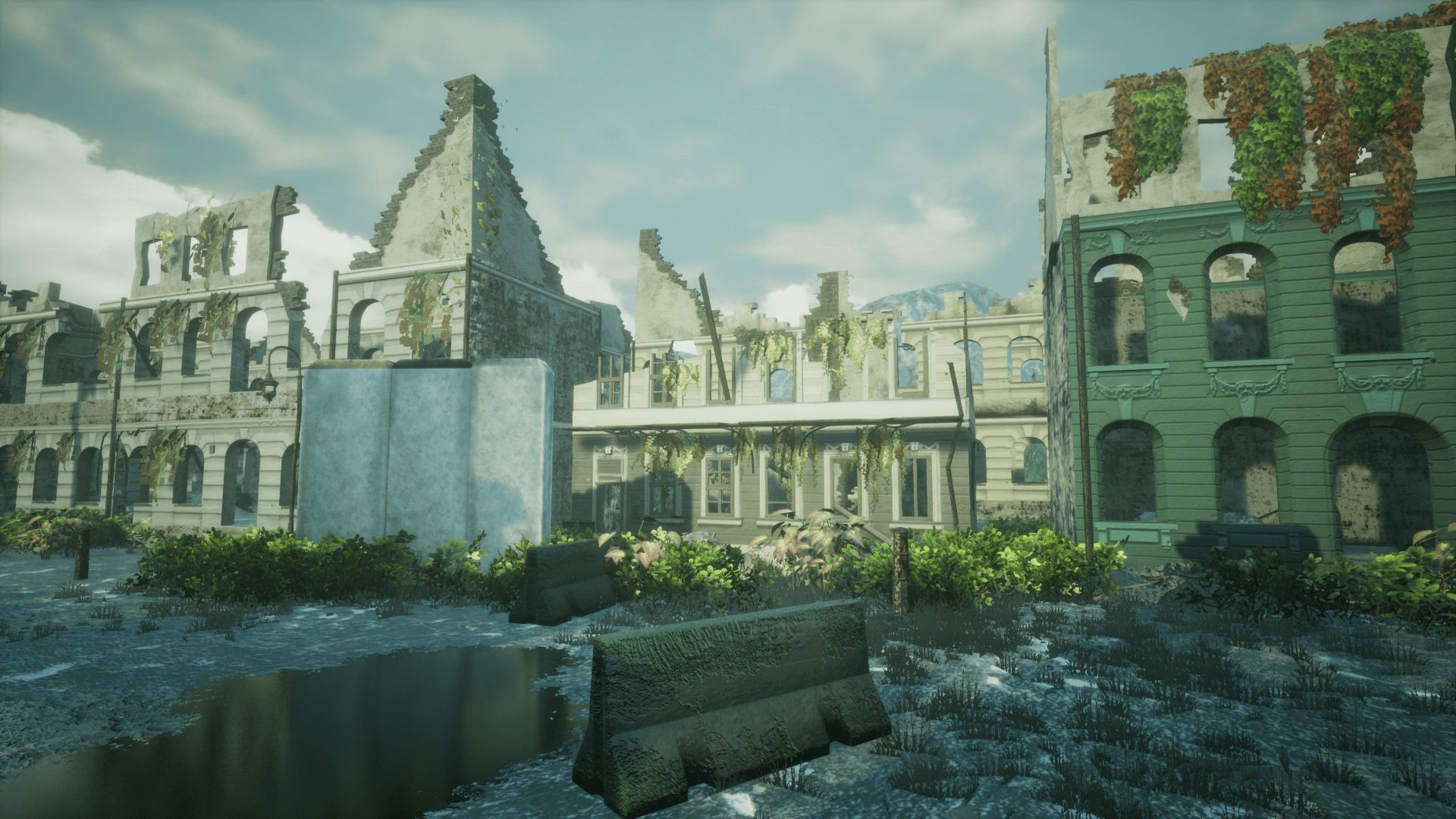 Ruined City Unreal Engine  Low-poly 3D model_8