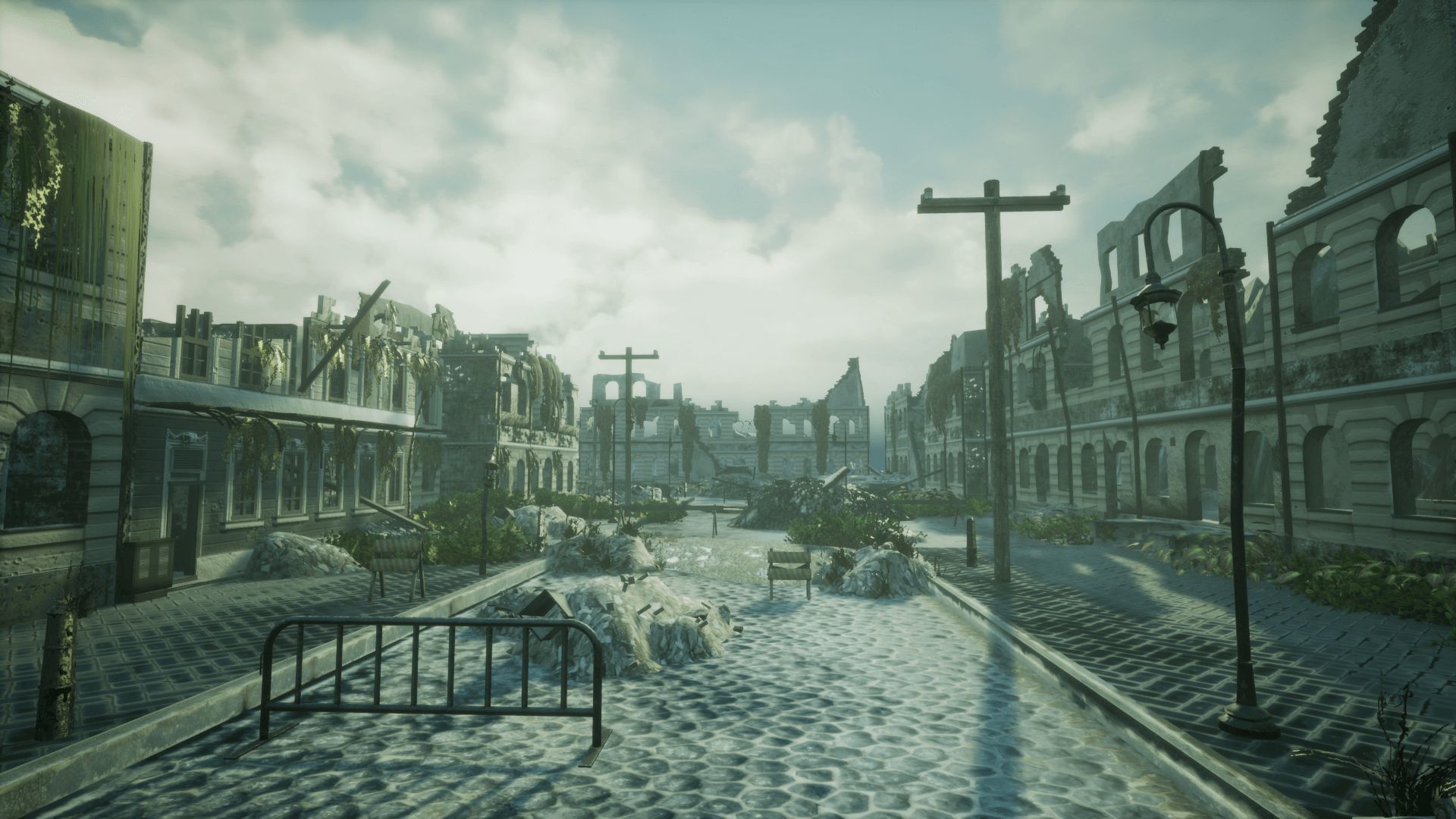 Ruined City Unreal Engine  Low-poly 3D model_13