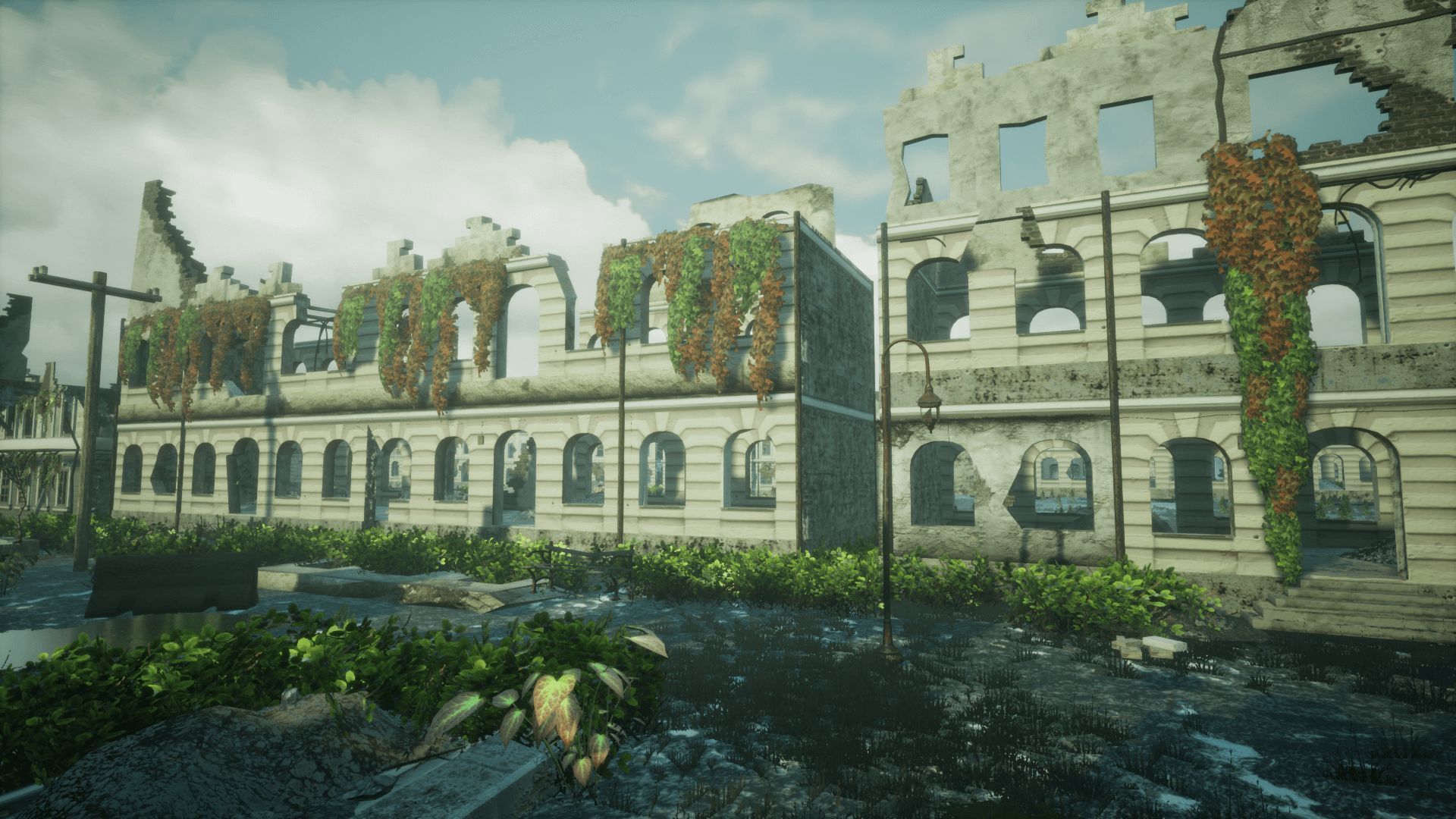 Ruined City Unreal Engine  Low-poly 3D model_9